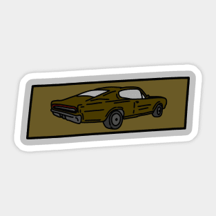 old cars hand drawn Sticker